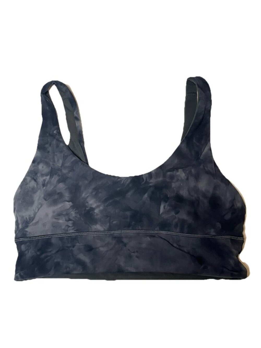 Lululemon Align Reversible Bra Sz 10 Black Gray Tie Dye Nulu Yoga Sports Bra